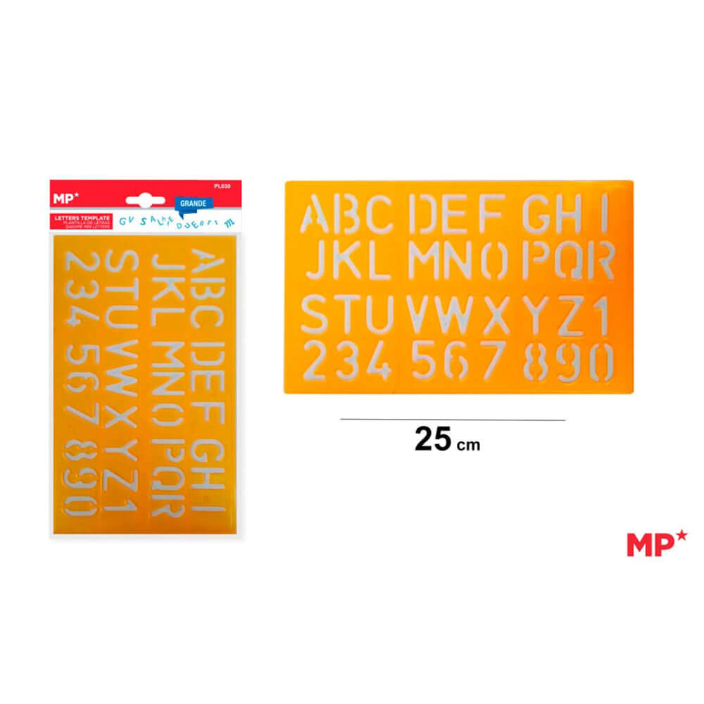 Sablon plastic Main Paper, 25 cm, litere si cifre, blister Sablon plastic Main Paper, 25 cm, litere si cifre, blister